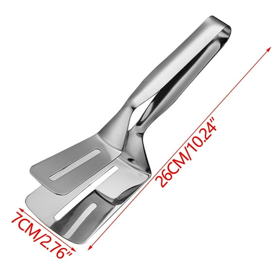 Stainless Steel Grill Clamp,2025 New Stainless Steel Double-Sided Shovel Clip,304 Kitchens Tongs Food Flip Clip, Multipurpose Grill Clamp For Kitchen Cooking Steak Fry Fish Cooking Tongs - Tosser