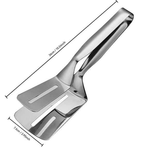 Stainless Steel Grill Clamp,Spatula Tongs,Spatula Tongs For Flipping Stainless Steel Double-Sided Shovel Clip,304 Kitchens Tongs Food Flip Clip For Outdoor Grilling Kitchen Must Haves 2025