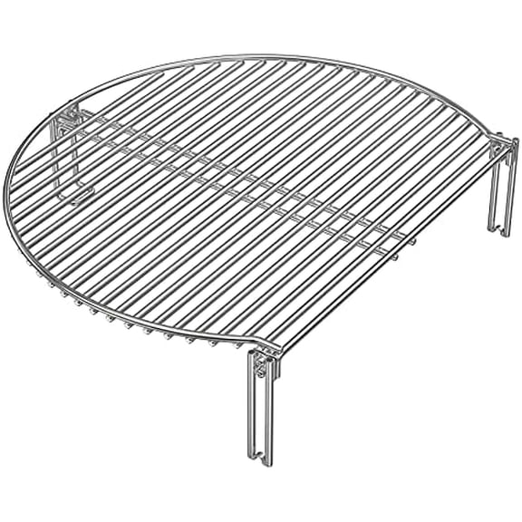 Stainless Steel Grill Expander Cooking Grate Fits for Charcoal Kettle Grills like Weber,Char-Broil and Ceramic Grills like Large Big Green Egg,Kamado Joe Classic,Pit Boss,Louisiana$$Garden & Patio