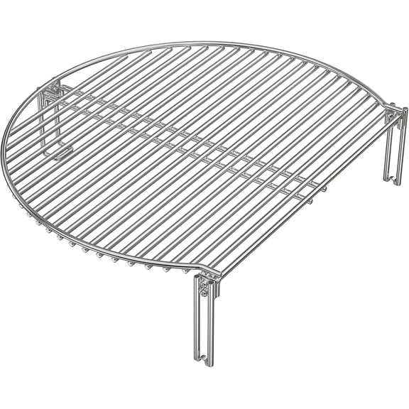 Stainless Steel Grill Expander Cooking Grate Fits for Charcoal Kettle Grills like Weber,Char-Broil and Ceramic Grills like Large Big Egg,Kamado Joe Classic,Pit Boss,Louisiana
