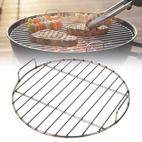 Stainless Steel Grill Grate, 14.96inch Round Baking Rack, Barbecue Grids Grill, Extra Thick Round Wire Cooling Racks, Heavy Duty Outdoor Cooking BBQ Grill Accessories