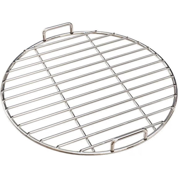 Stainless Steel Grill Grate, Extra Thick Round Cooking Grill Grates Replacement with Handle for Charcoal Smoker Campfire Picnic Outdoor Cooking, 15 Inch Stainless Steel Grate(xxw)