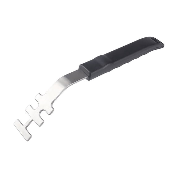 Stainless Steel Grill Grate Lifter Ergonomic Anti-Scald Handle Multifunctional BBQ Grid Puller Hook For Outdoor Camping Backyard Barbecue & Kitchen Oven Use(Black-27.3cm)