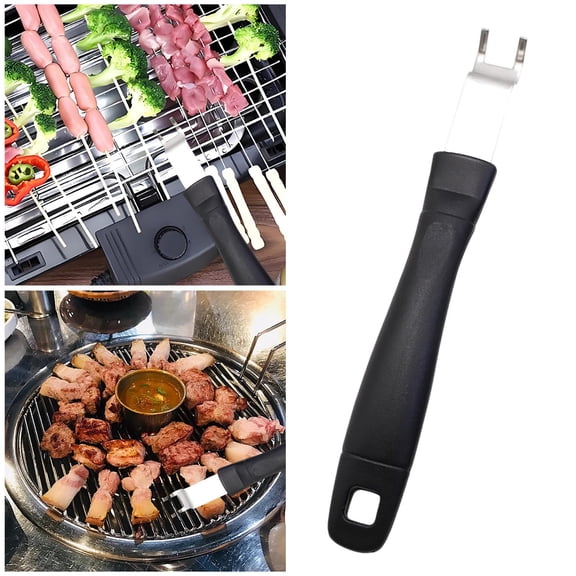 Stainless Steel Grill Grate Lifter Handle BBQ Tool for Enhanced Control, Easy Cleaning and Convenient Portability for Grilling and Barbecue, Fits Most Grills