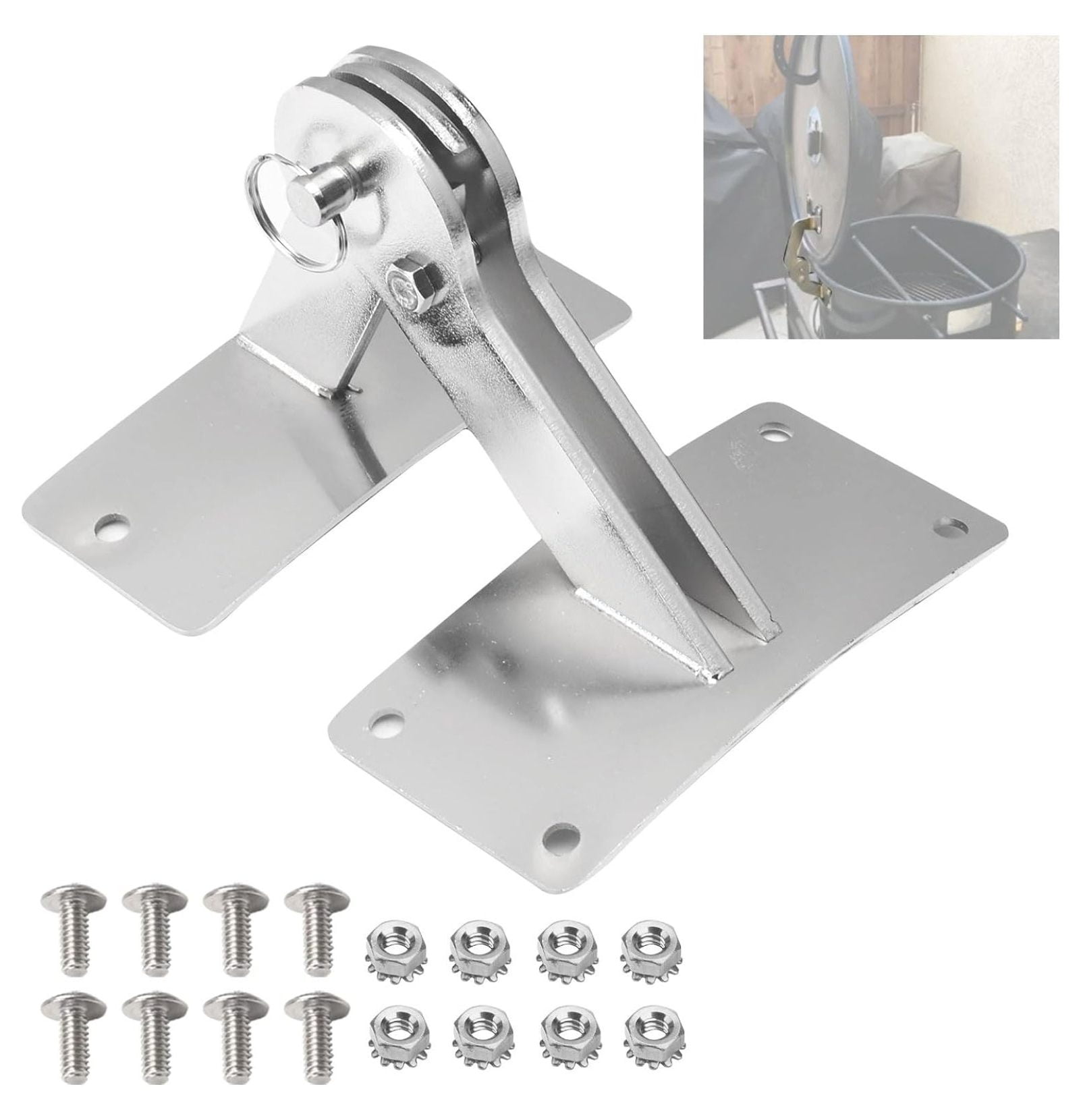 Stainless Steel Grill Lid Hinge Kit Compatible with er Smokey