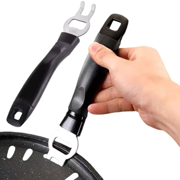 Stainless Steel Grill Plate Lifter, Grill Grate Lifter Tool, Multi-Function Grill Gripper Crowbar, BBQ Pan Remover Tool with Non-Slip Handle, Cast Iron Grid Lifter, Grill Grate Hook Grill 1Pcs
