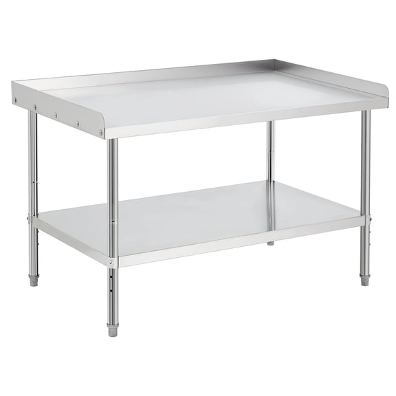 Stainless Steel Grill Prep Table/Cart, 2-Tier Heavy-Duty BBQ Equipment Stand