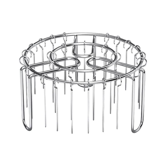 Stainless Steel Grill Rack for Air Fryer Oven, 25-Pin Vertical Skewer Roasting Stand for Even Cooking Kebabs Chops Ribs, Rust-Resistant Heavy-Duty Airfryer Accessory178)