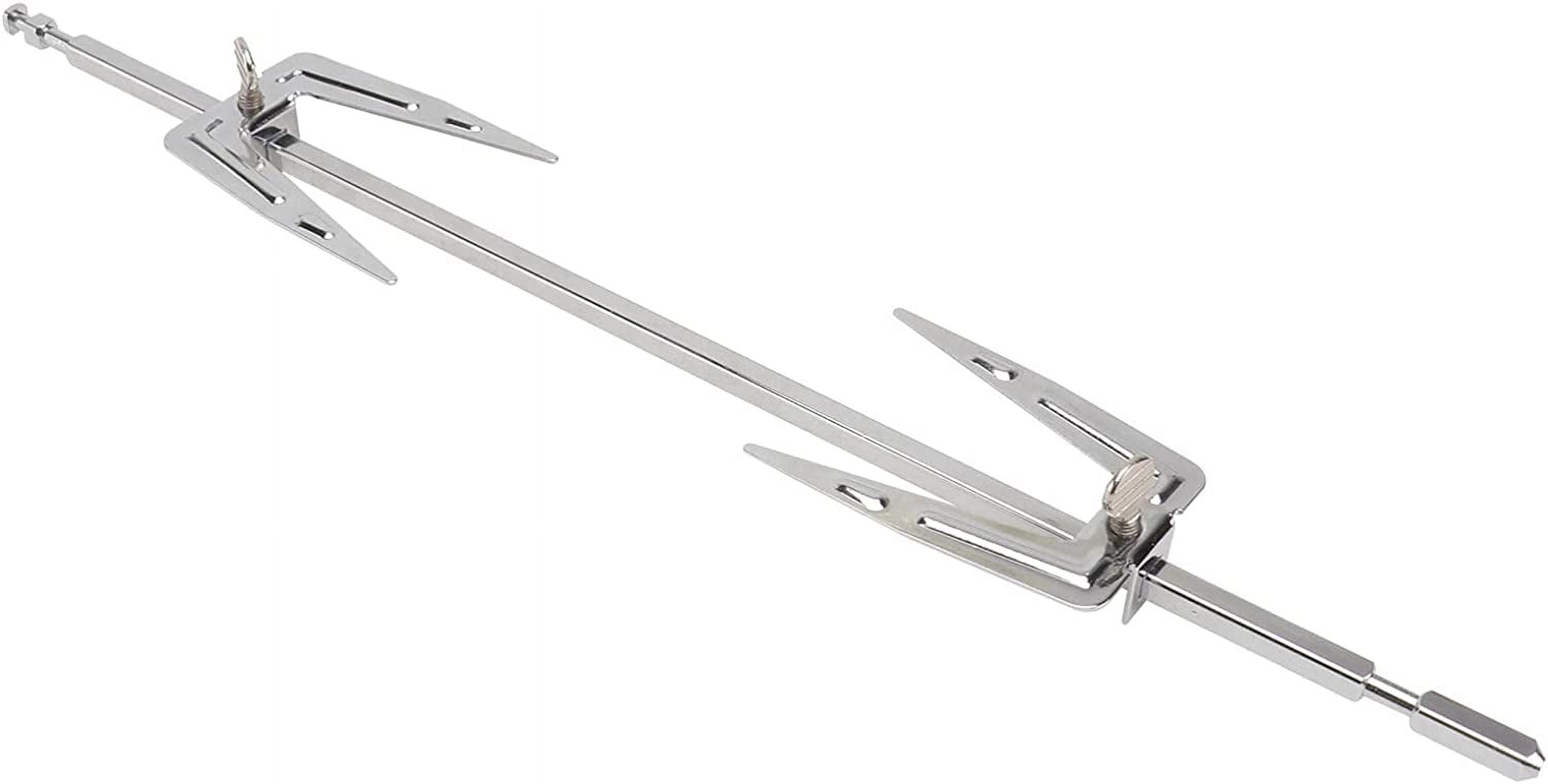 Stainless Steel Grill Rotisserie Forks Meat Spit Rods Barbecue Rotating