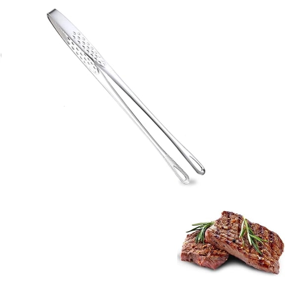 Stainless Steel Grill Tongs, 2025 New Kitchen Tweezers for Cooking, Korean and Japanese BBQ Stainless Steel Grill Tongs, Portable Kitchenware Grill Tongs for Home Outdoor BBQ