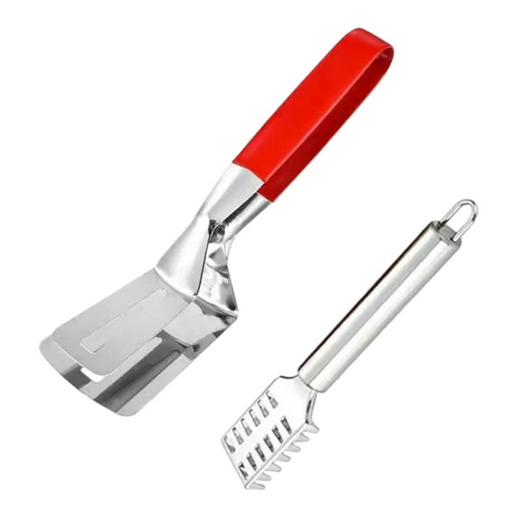 Stainless Steel Grill Tongs Spatula with Extended Heat Resistant Handle and Slotted Head for Cooking Flipping Meat Vegetables Barbecue, Kitchen Grilling Utensil for Secure Grip(A)