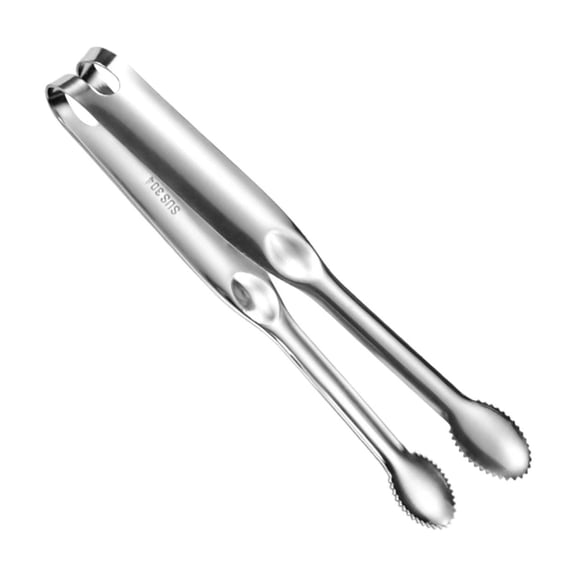 Stainless Steel Grilling Tongs BBQ Locking Tongs Heat-Resistant Baking Utensil Fish Turner Cooking Tool Serrated Grip Kitchen Utility 12-Inch