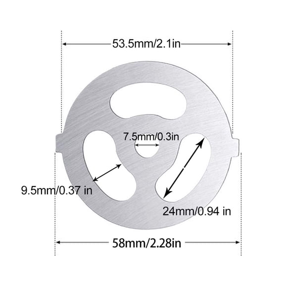 Stainless Steel Grinder Disc Grinder Plate Grinder Blade Professional Replacement Accessory for Grinder