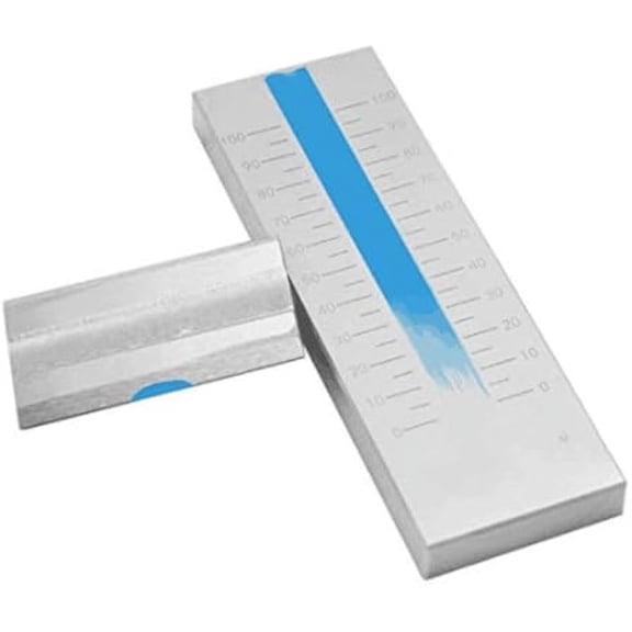 Stainless Steel Grindometer, Particle Fineness Gauge, Single Slot, Double/Single Slot Scraper Fineness Meter, Paint Fineness Board (0~50um Range, Single Slot Widen)