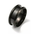 thumbnail image 1 of Stainless Steel Grooved Finger Ring Settings Ring Core Blank Inlay 8Mm R49, 1 of 2