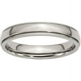 thumbnail image 1 of Stainless Steel Grooved and Beaded 4mm Polished Band, 1 of 9