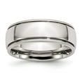 thumbnail image 1 of Stainless Steel Grooved and Beaded 8mm Polished Band, 1 of 7