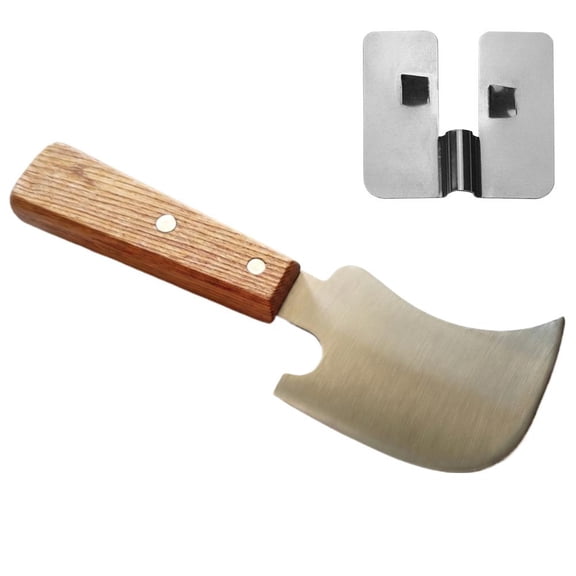 Stainless Steel Grout Scraper Tool with Wooden Handle Sealant Remover for Tile Floors Window Frames Kitchen Bathroom Adhesive Residue Removal