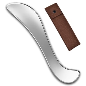 Stainless Steel Gua Sha Body Tool - Muscle Scraper Fascia Massage Tool - Metal Guasha Myofascial Release Scraper - Deep Tissue Neck Massager Tool for Physical Therapy & Relaxation