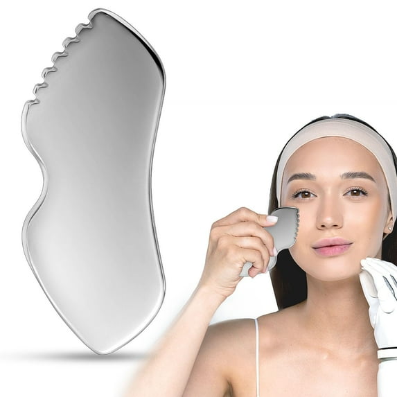 Stainless Steel Gua Sha Facial Massage Tool for Skin Care and Jaw Shaping