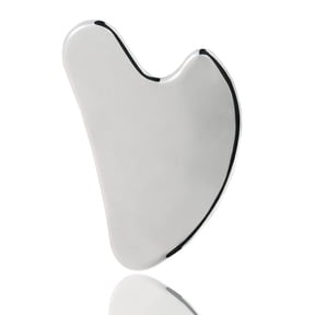 Stainless Steel Gua Sha,Heart Shaped Guasha Tool for Face,Face Sculpting Tool for Reduce Puffiness,Lymphatic Drainage,Facial Tension(Silvery)