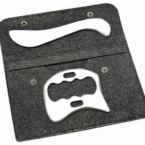 Stainless Steel Gua Sha Scraping Massage Tool-Muscle Scraper - Soft Tissue Mobilization,Physical Therapy for Back, Legs, Arms (2 PCS)