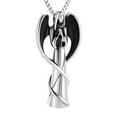 thumbnail image 1 of Stainless Steel Guardian Angel Cremation Urn Pendent for Ashes and Chain Human Pet Ash Holder Memory Necklace for Cremation Ashes Keepsake Memorial Jewelry, 1 of 7