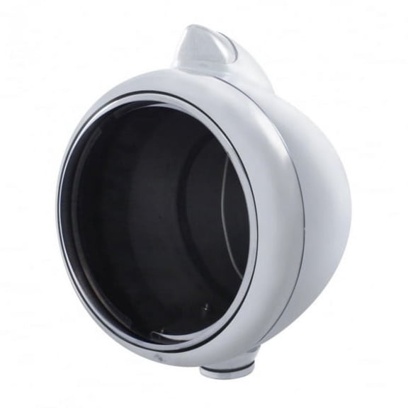 Stainless Steel Guide 682-C Headlight No Bulb & Original Style LED Signal-Clear Lens