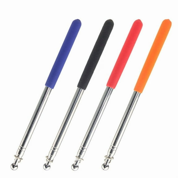 Stainless Steel Guide Flagpole Retractable Waving Flagpole Teaching Indicator,4 x Tour guide flagpole,As Shown