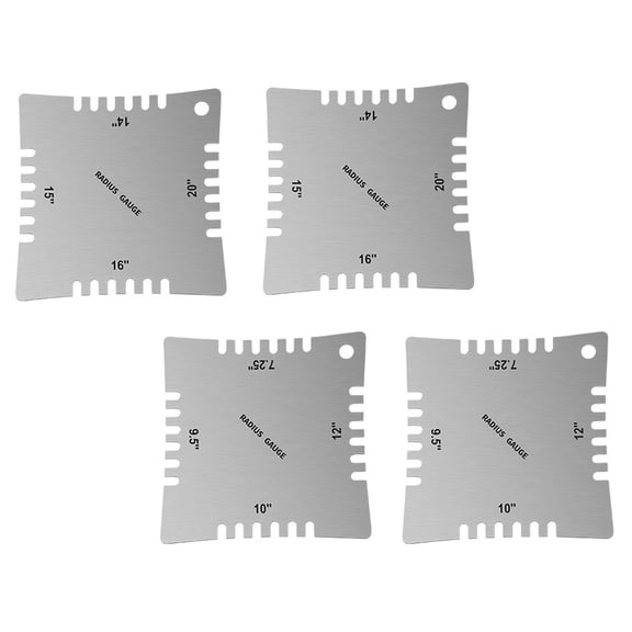 Stainless Steel Guitar Notched Radius Gauge Measuring Tool Guitar Fret Ruler Guitar Neck Straight Guitar Fretboard Ruler