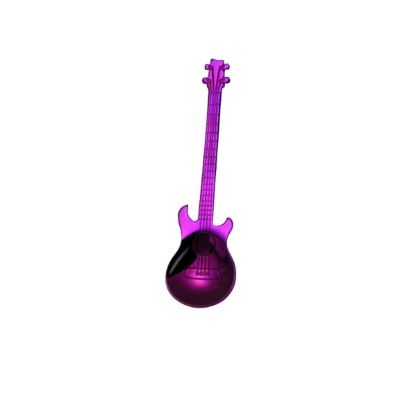 Stainless Steel Guitar Shaped Coffee Spoon for Stirring and Serving Ideal Musical Theme Barware
