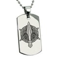 thumbnail image 1 of Stainless Steel Gungnir Odin's Spear Viking Norse Engraved Dog Tag Pendant Necklace, 1 of 1