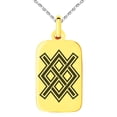 thumbnail image 1 of Tioneer Stainless Steel Gungnir Rune Viking Norse Engraved Small Rectangle Dog Tag Charm Pendant Necklace, 1 of 1