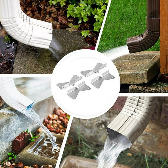 Stainless Steel Gutter Downspout Extension Hinge, Flip Up Hinge Design, Compatible with Rectangle and Square Downspout,B