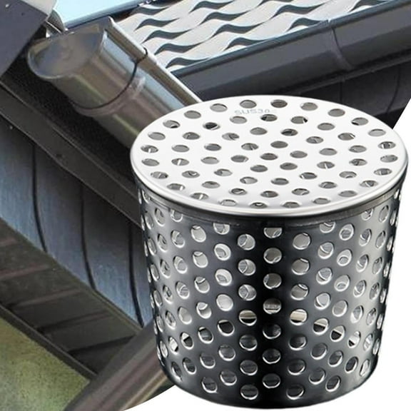 Stainless Steel Gutter Guard Mesh Filter for Roof Downpipe Drain and Debris Prevention