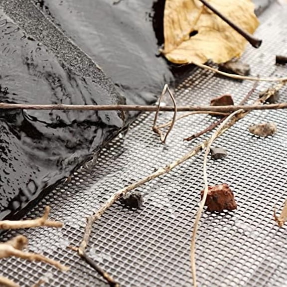 Stainless Steel Gutter Guard, Universal Fit 5", 4" Gutters,  Mesh Leaves Filter Screen, Easy Installation Gutter Covers 48 Ft, Grey$$Tools & Hardware Other