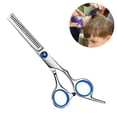 thumbnail image 1 of Stainless Steel Hair Cutting Scissors Thinning Shears Professional Salon Barber Haircut Scissors Family Use for Man Woman Adults Kids,Blue, 1 of 8