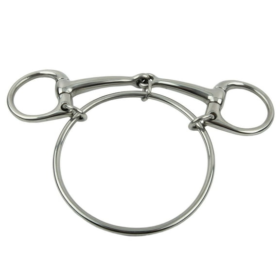 Stainless Steel Half Cheek Horse For English Riding Polished Equestrian Tack Equipment Training Mouthpiece 12.5cm Secure Fit Fixed Rings Control Stable Performance