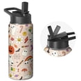 thumbnail image 1 of Stainless Steel Halloween Tumbler 18oz with Lid and Straw – Ghost Pumpkin Witch Design – Insulated Travel Cup for Coffee or Water – Holiday Gift for Her Him, 1 of 6