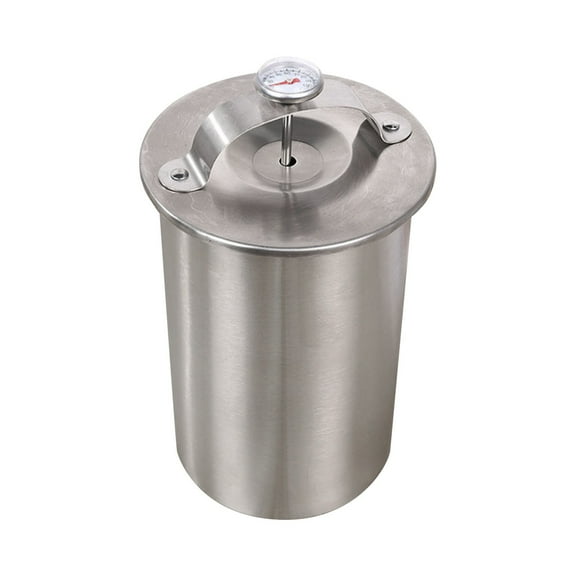 Stainless Steel Ham Maker Meat Cooker, 1.5 L Homemade Lunch Meat Mold with Thermometer, Dishwasher-Safe Pressure Boiler for Stove Top, 1 Steamed Meat Bucket