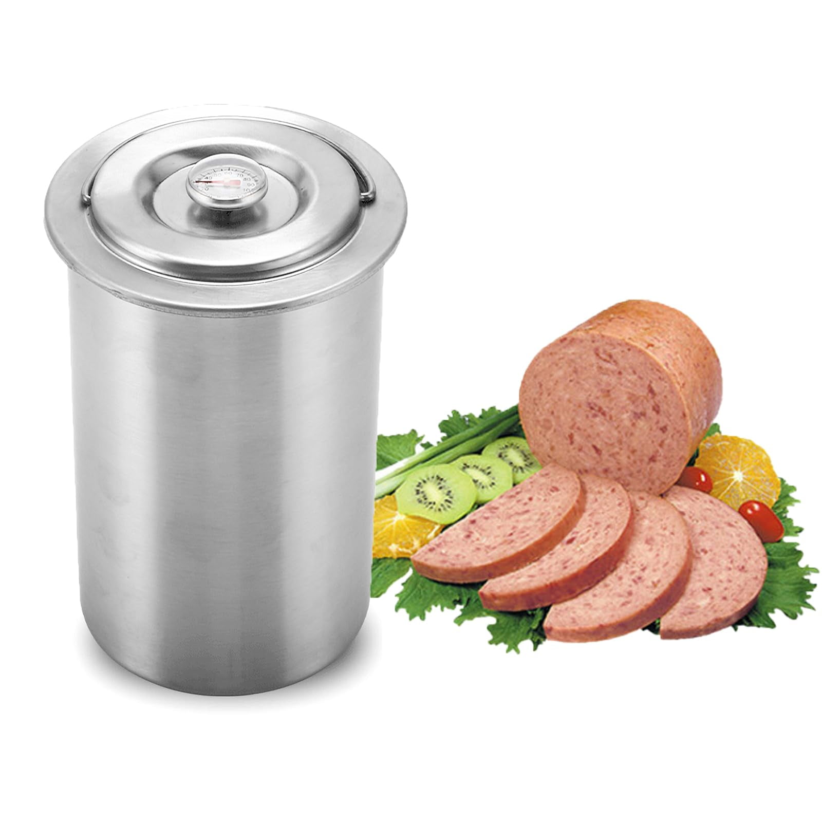 Stainless Steel Ham Maker Meat Press Mold for Deli Meats, Homemade
