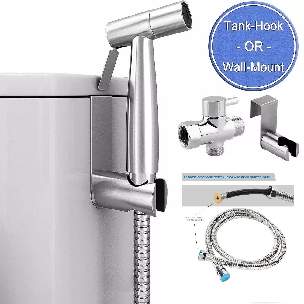 Douchette Bidet à Main Avec Tuyau Adaptateur Pour Toilettes - Kit Hygiène