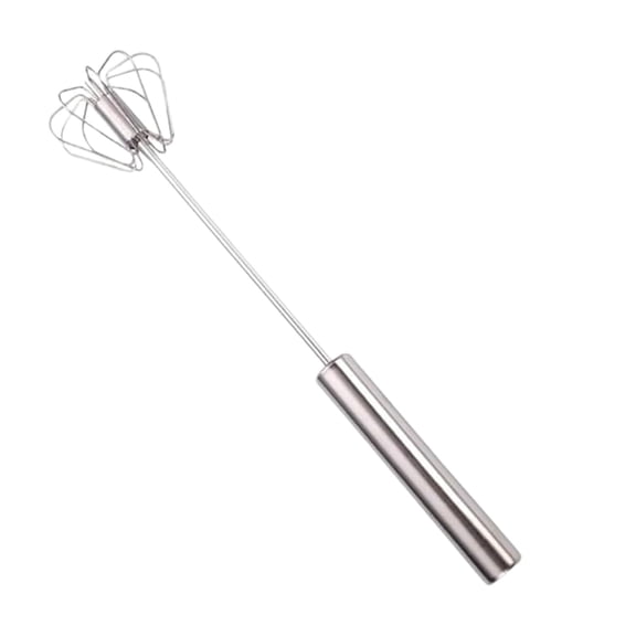 Stainless Steel Hand Push Rotary Whisk, Manual Egg Mixer Blender for Kitchen Cooking & Baking.12.7x2.9in.