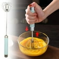thumbnail image 1 of Stainless Steel Hand Push Rotary Whisk | Semi-Automatic Egg Beater | Food Grade | Sturdy Nonstick Spring Whisk | Easy Clean Mixer | Whipping Frothing Mixing Tool | 1 PC, 1 of 3
