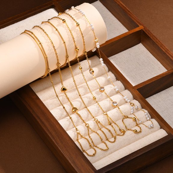 Stainless Steel Hand Support Chain Snake Chain Double Layer Twin