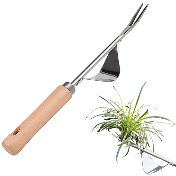 Stainless Steel Hand Weed Puller,Bexikou 1 Pack Weed Puller Tool,Long Handle Weeding Tool,Garden Weeder Tool,Removal and Deep Digging for Garden Lawn Farmland Transplant