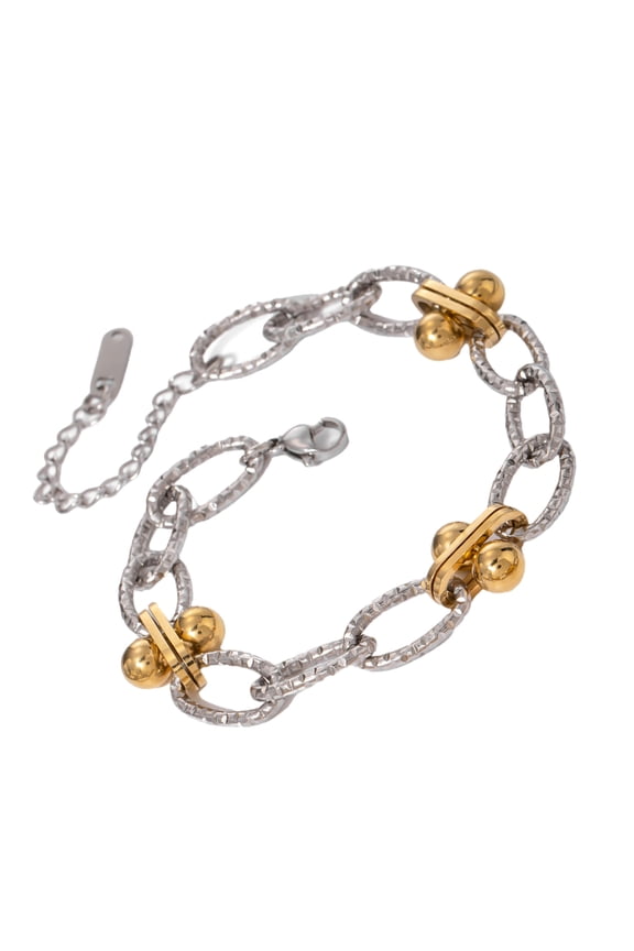 Stainless Steel Handchain Bead Chain with Adjustable Fit Fashionable Wristwear Metal Attractive Jewelry