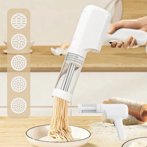 Stainless Steel Handheld Fully Automatic Noodle Press Machine - Electric Pasta Maker, Effortless One-Touch Operation, Time Saving, Compact & Portable for Home Kitchen Counter