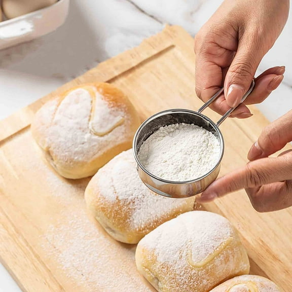 Stainless Steel Handheld Mini Sugar Powder Sieve, Fine Mesh Flour Sifter for Baking, Matcha Powder Spreader for Dusting, Kitchen Strainer Tool for Pastry