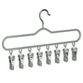 thumbnail image 1 of Stainless Steel Hanger with Clips for Drying Clothes, Heavy Duty Garment Rack Organizer, Space Saving Laundry Hanger for Pants Socks Scarves Indoor Outdoor Use, 1 of 6
